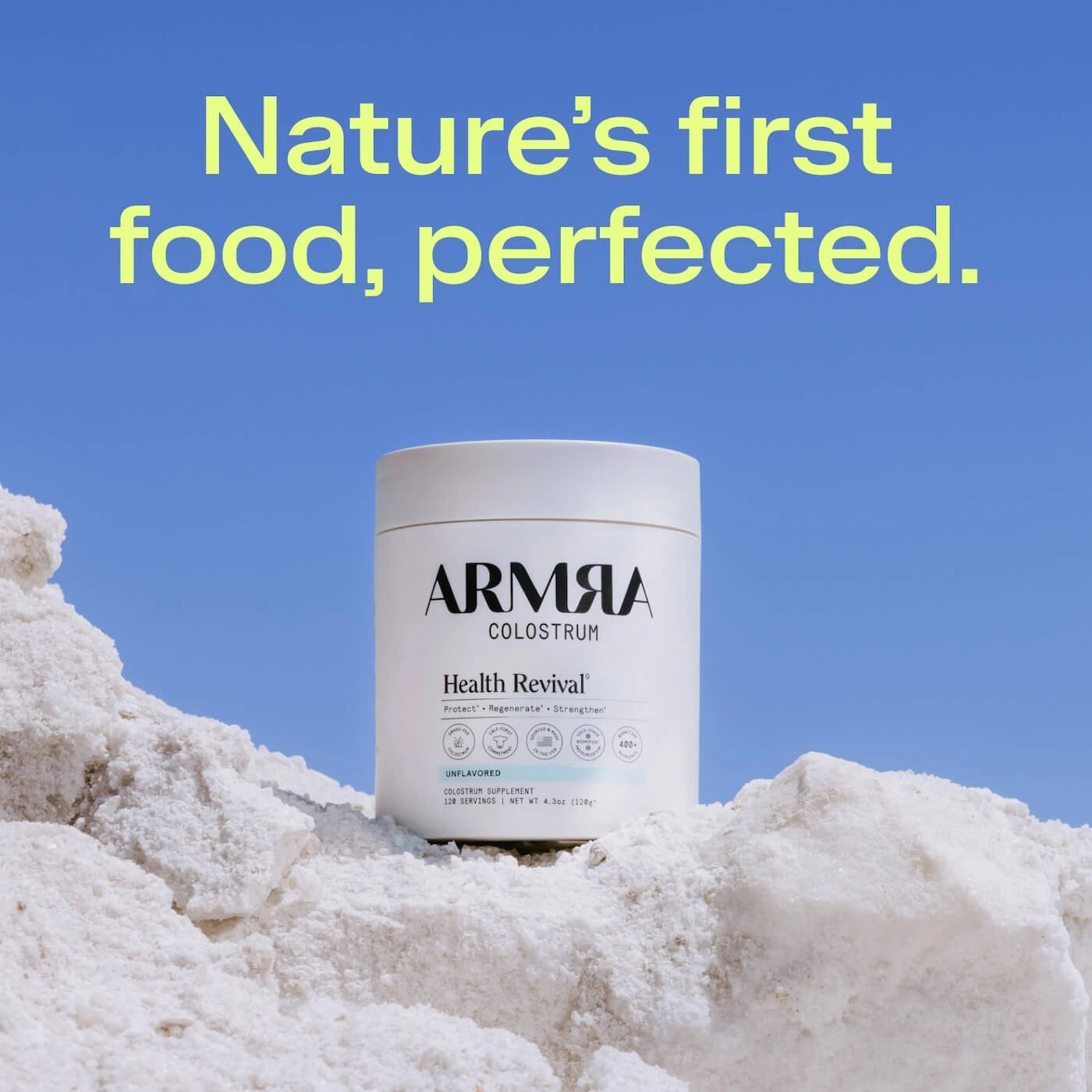 ARMRA Colostrum Unflavored  120 Serving Jar